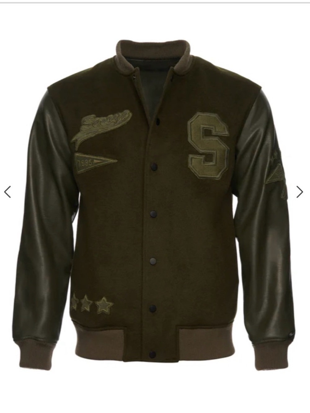 SER.O.YA Malcolm Varsity Bomber Jacket with Leather Sleeves NWOT - Picture 16 of 16